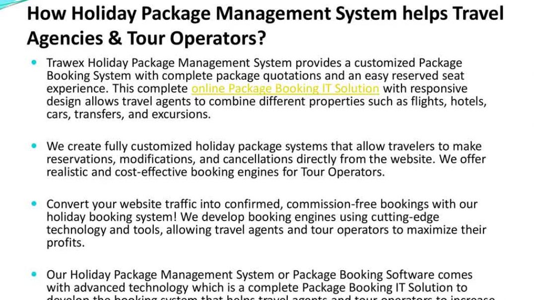 Holiday Package Management System