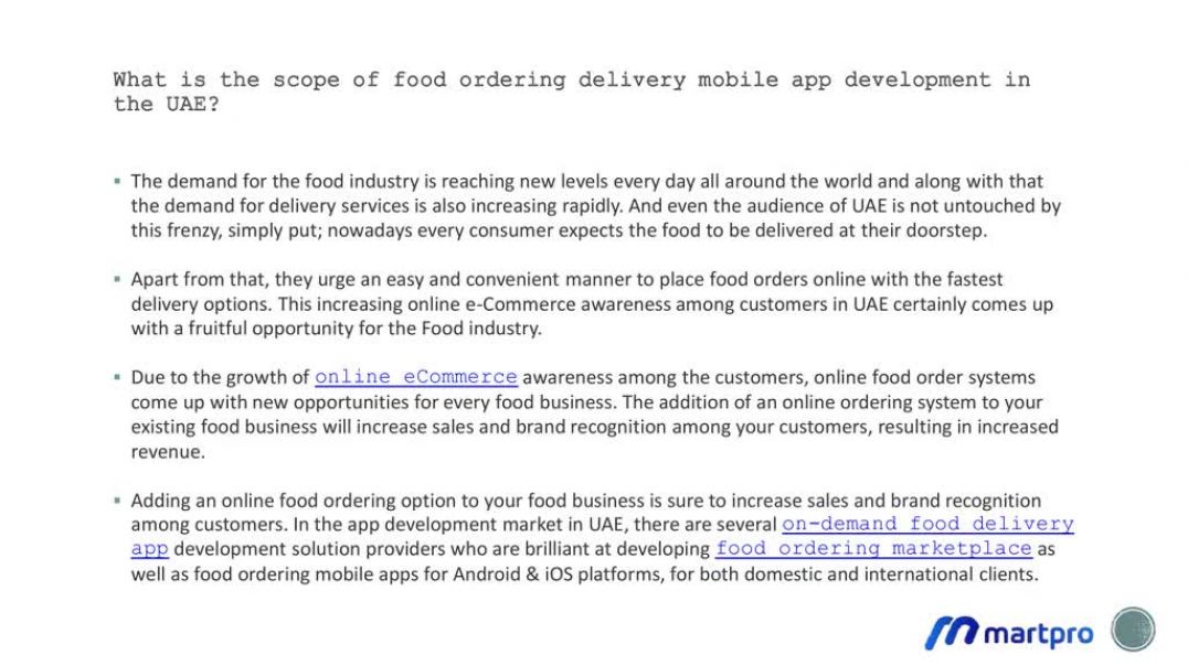 ⁣Online Food Ordering Industry in UAE