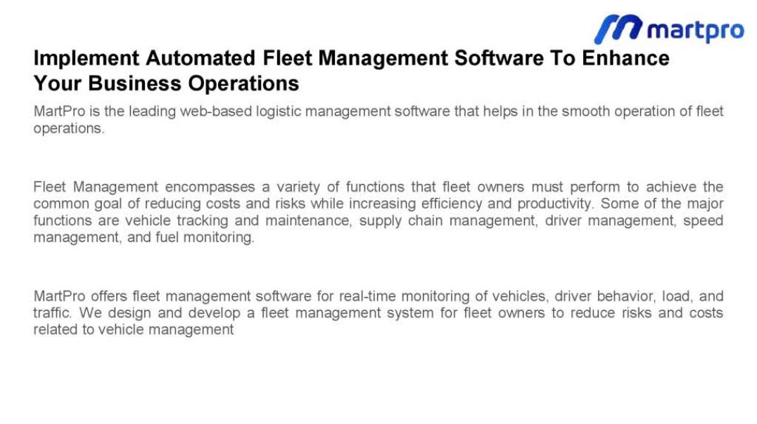 ⁣Fleet Management Software