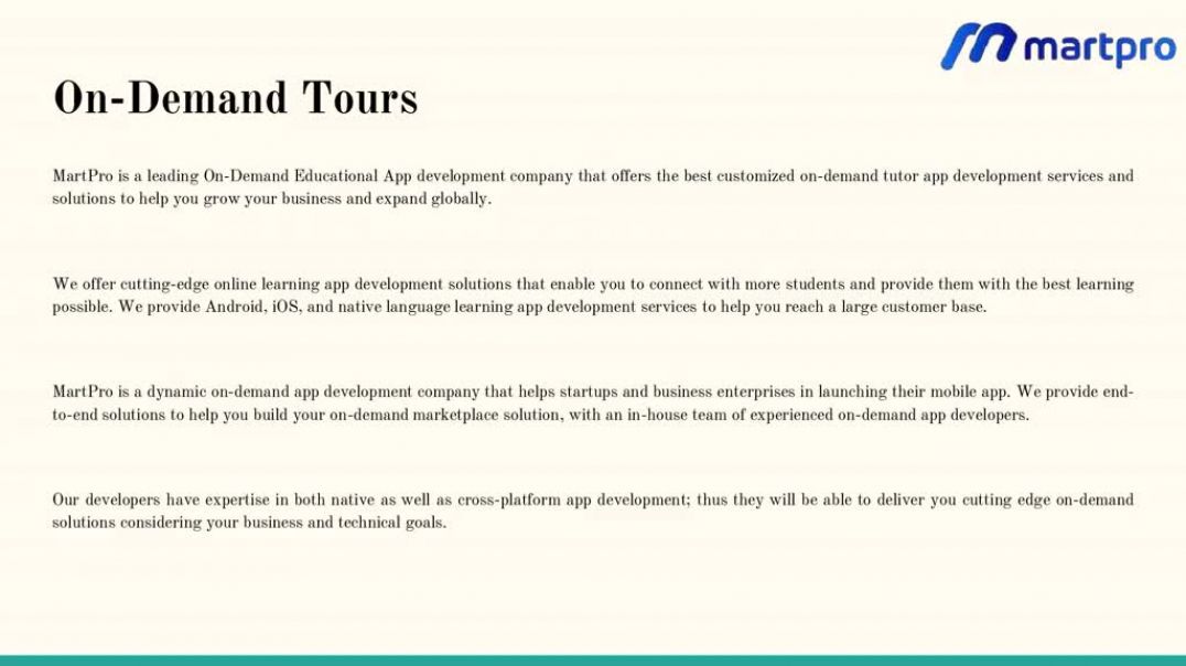 On-Demand Tours