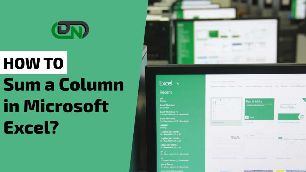 How to Sum a Column in Microsoft Excel - Sum a Column in Excel 2016