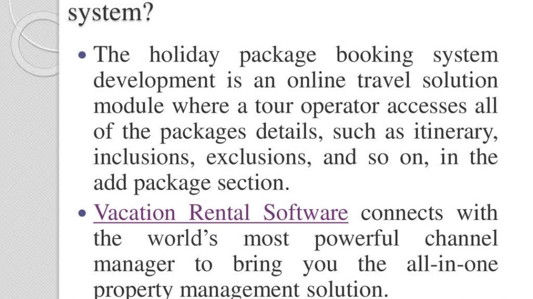 ⁣Holiday Package Booking System