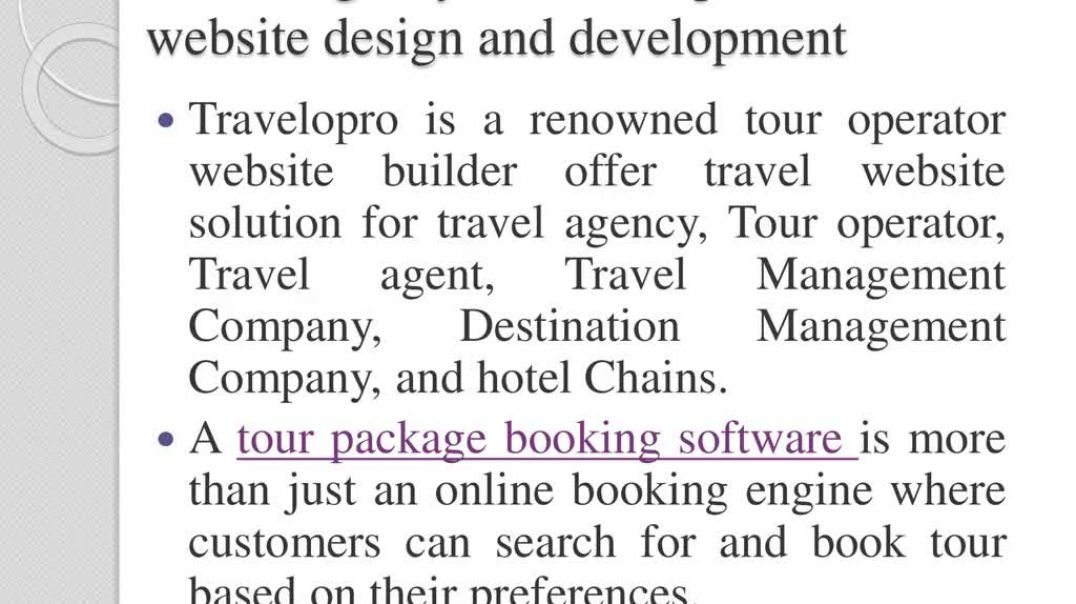 Tour Operator Website Builder