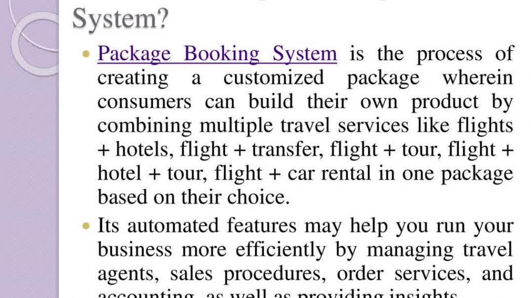 ⁣Package Booking System