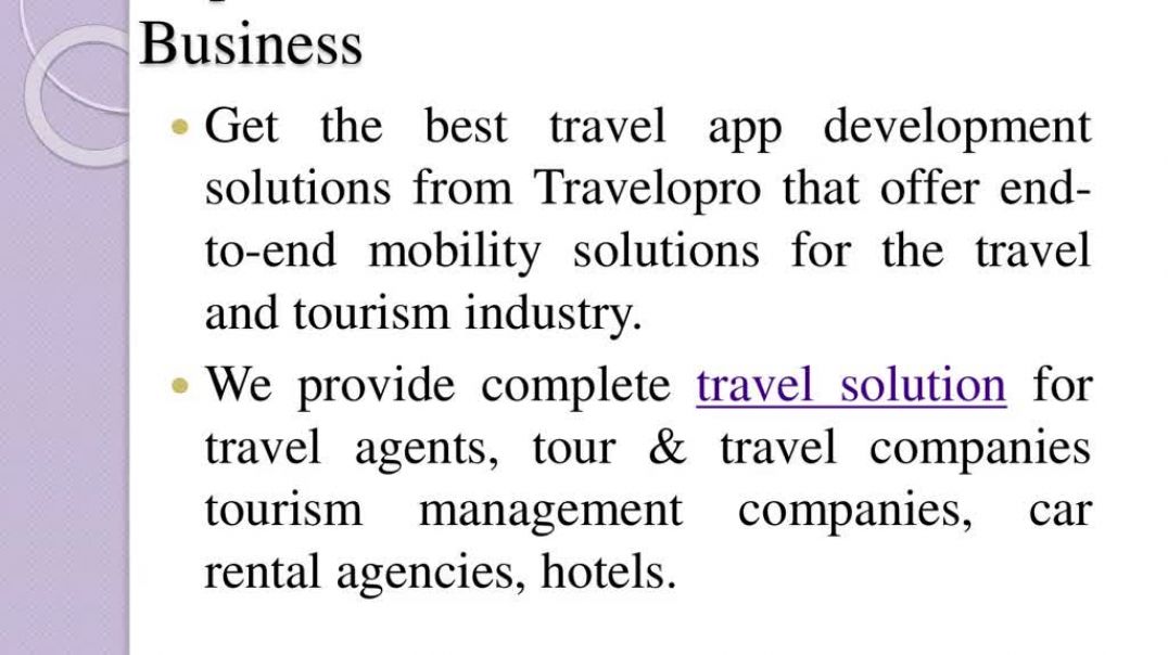 ⁣Travel Application Development
