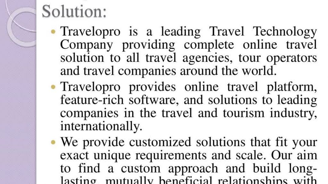 ⁣Travel Technology Company