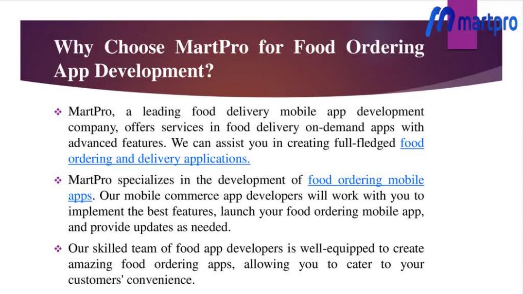 Online Food Ordering Application Info
