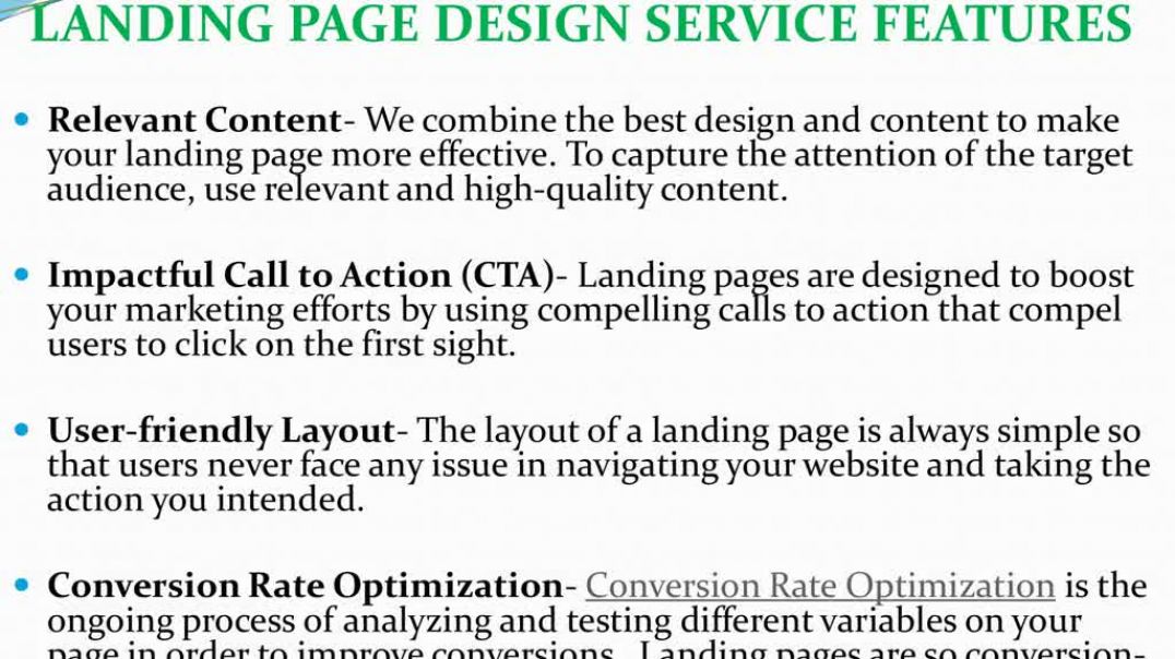 ⁣Landing Page Design Services