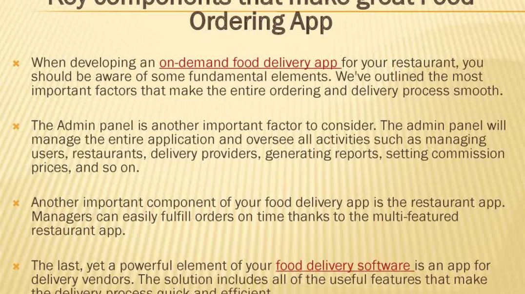 Online food ordering app development