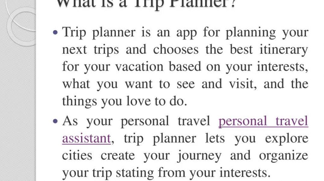 Trip Planner Software