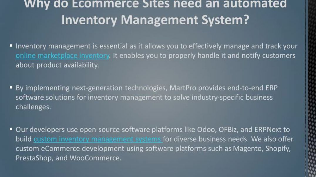 Ecommerce Marketplace Inventory Management