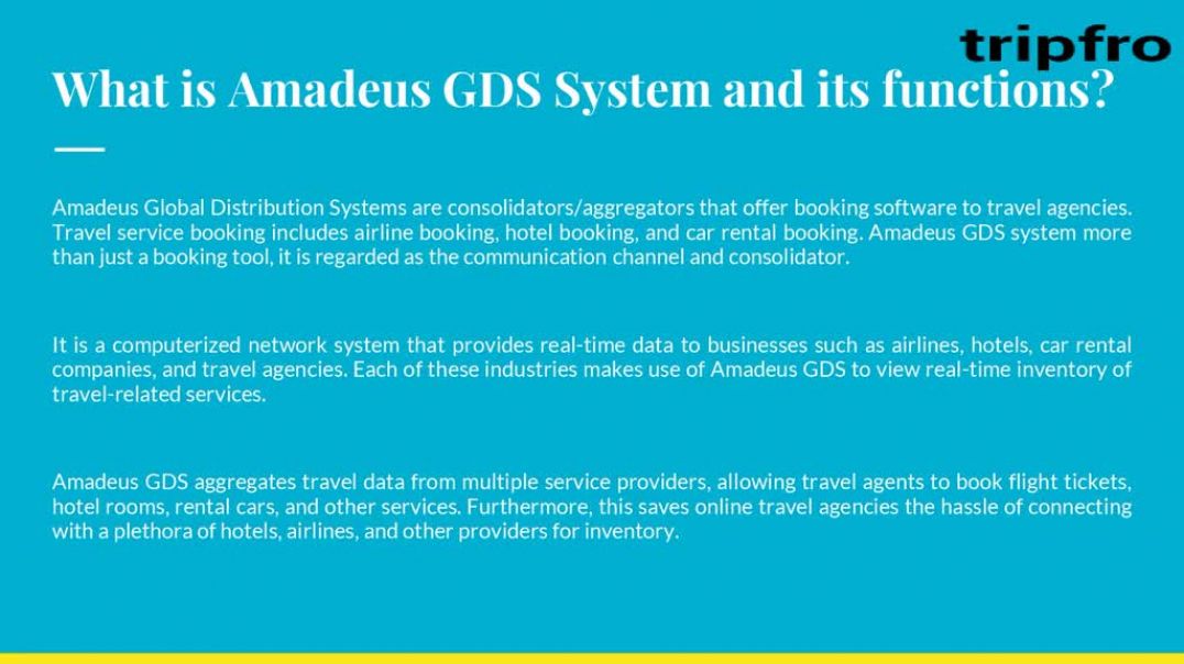 ⁣Amadeus Global Distribution System