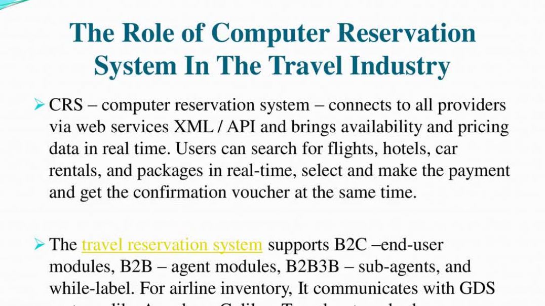 ⁣Computer Reservation System For Travel Agents