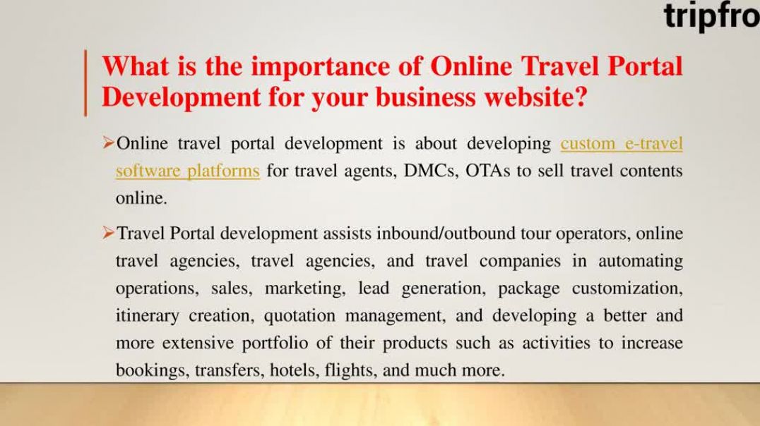 ⁣Online Travel Portal Development
