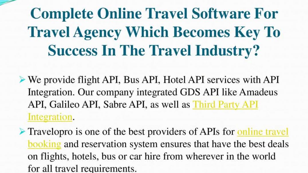 ⁣Online Travel Software