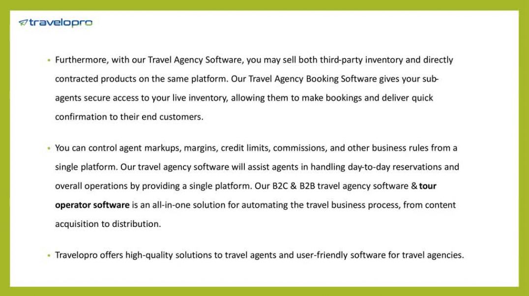 Best features of the Travel Agency Software