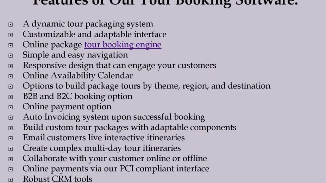 Tour Booking Software