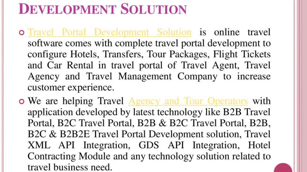 Travel Portal Development Solution