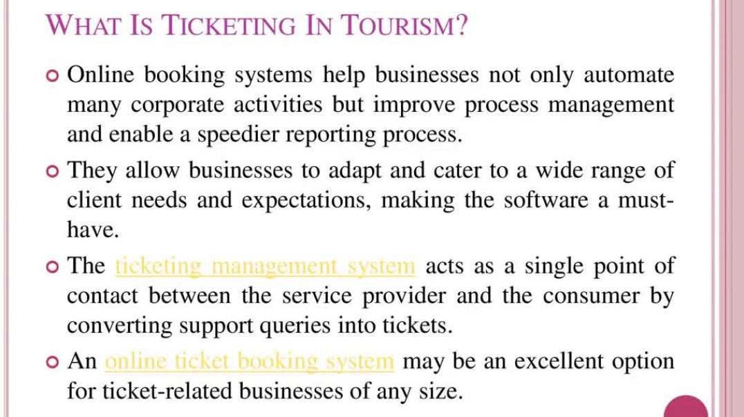 Ticketing In Tourism