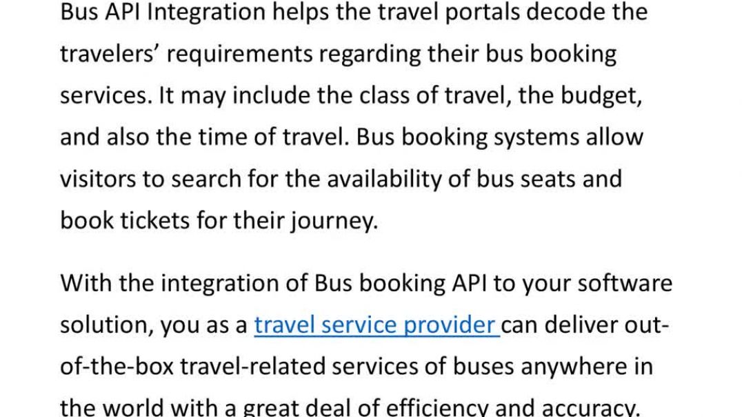 BUS API Integration - Travelopro