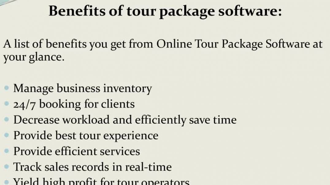 ⁣Package Tour Software