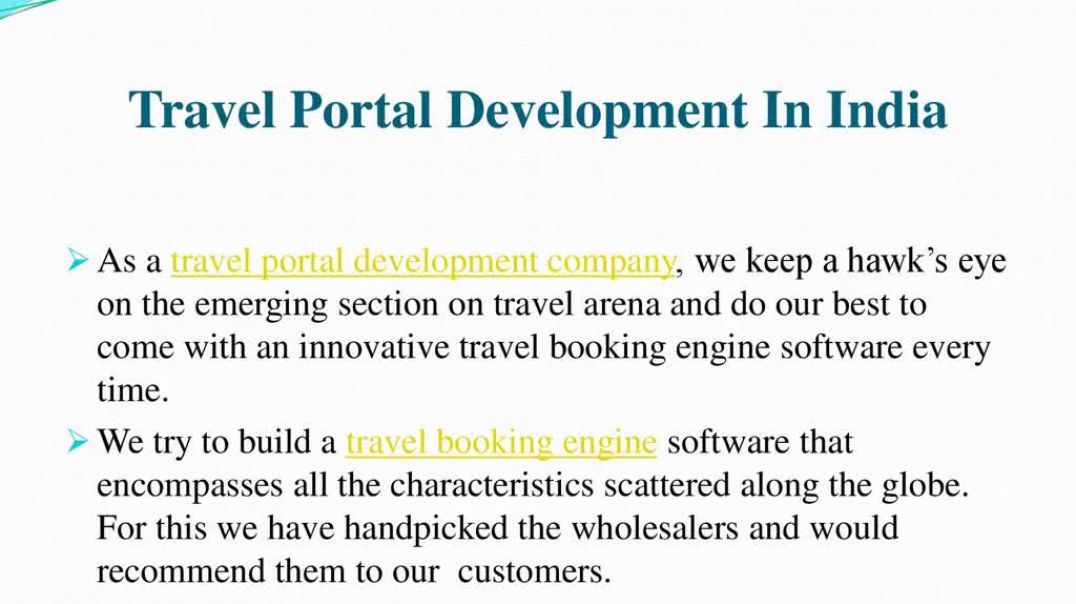 ⁣Travel Portal Development India