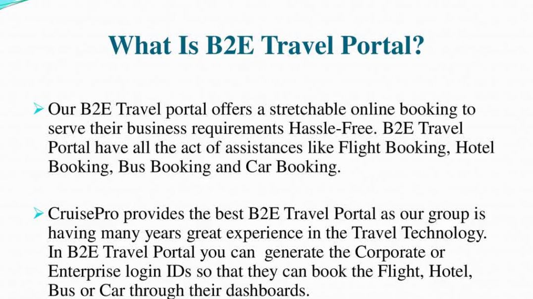 B2E Travel Portal