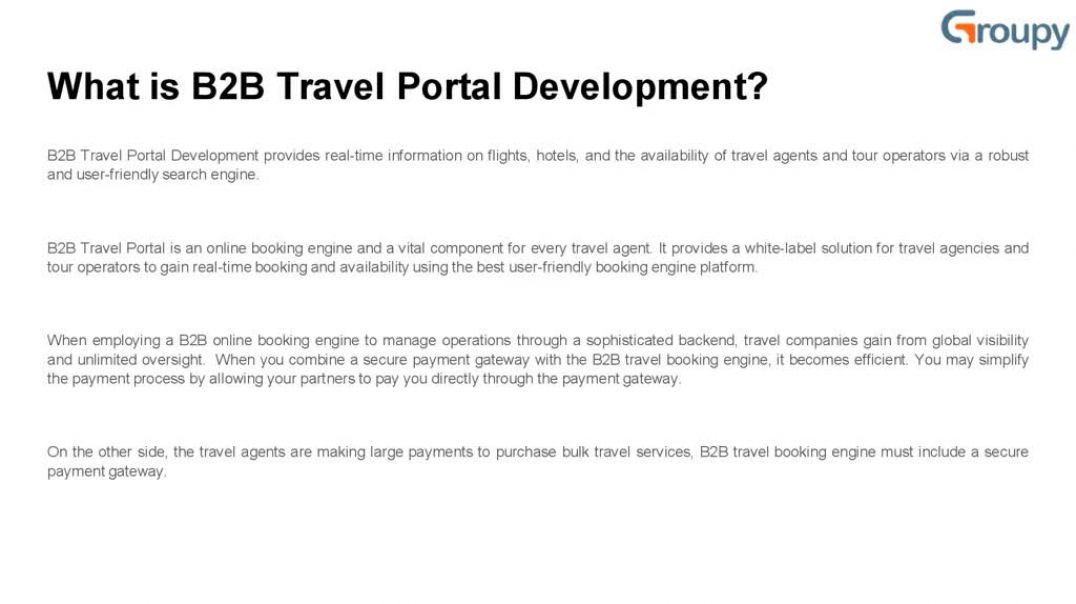⁣B2B Travel Portal Development
