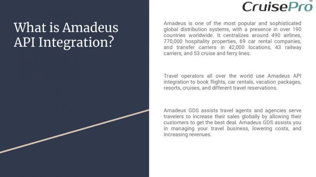 ⁣Amadeus Travel API - CruisePro