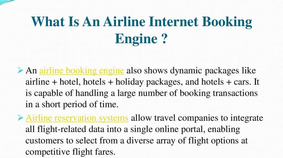 Airline Internet Booking Engine