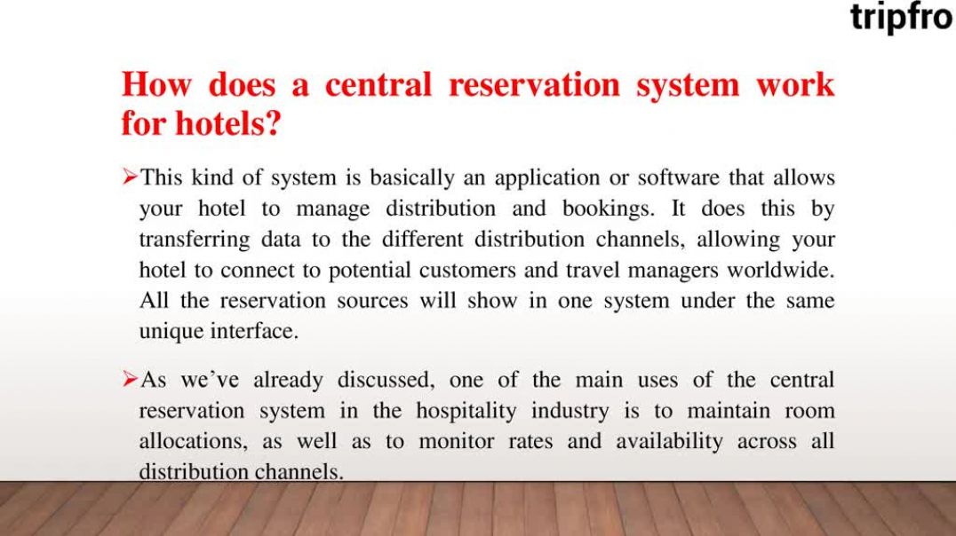 ⁣Hotel Central Reservation System