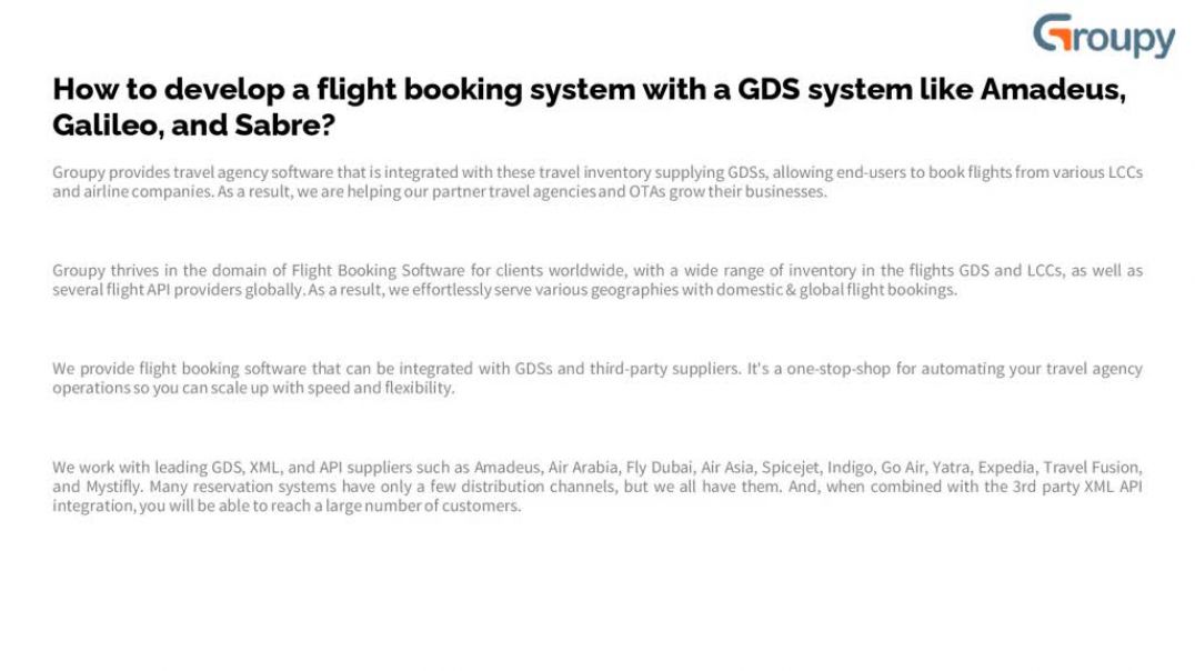 ⁣GDS Flight API