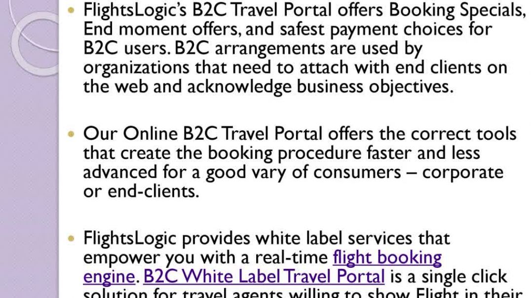 ⁣B2C White Label Travel Portal