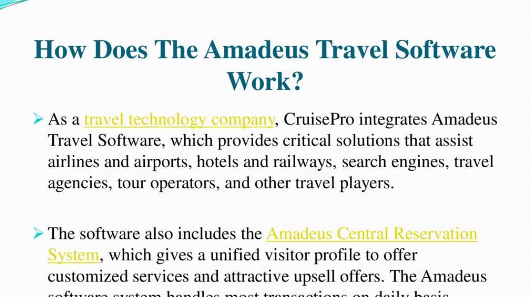 ⁣Amadeus Travel Software