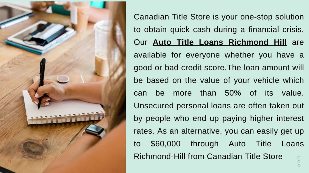 ⁣Auto Title Loans Richmond Hill | 1-844-512-5840 | Canadian Title Store