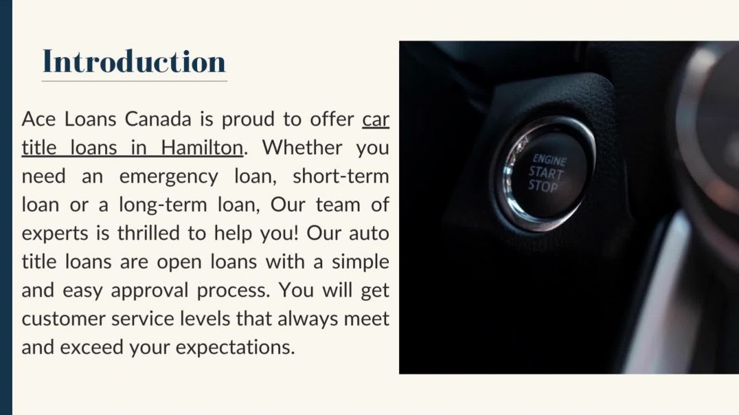 ⁣Get Your Loan Amount Up To $80,000 With Car Title Loans Hamilton