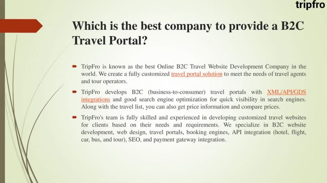 ⁣B2C Travel Portal