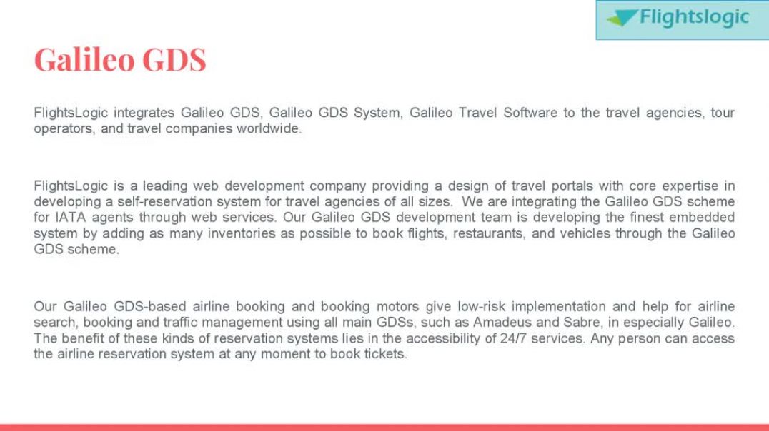 ⁣Galileo Travel Software