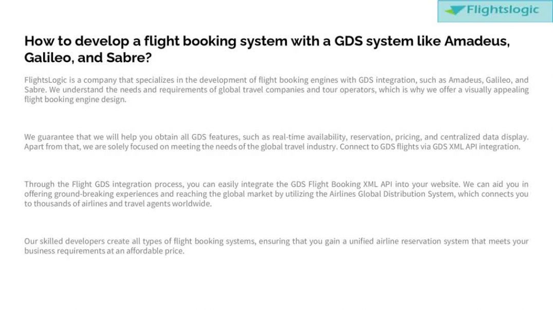⁣GDS Flight Booking System