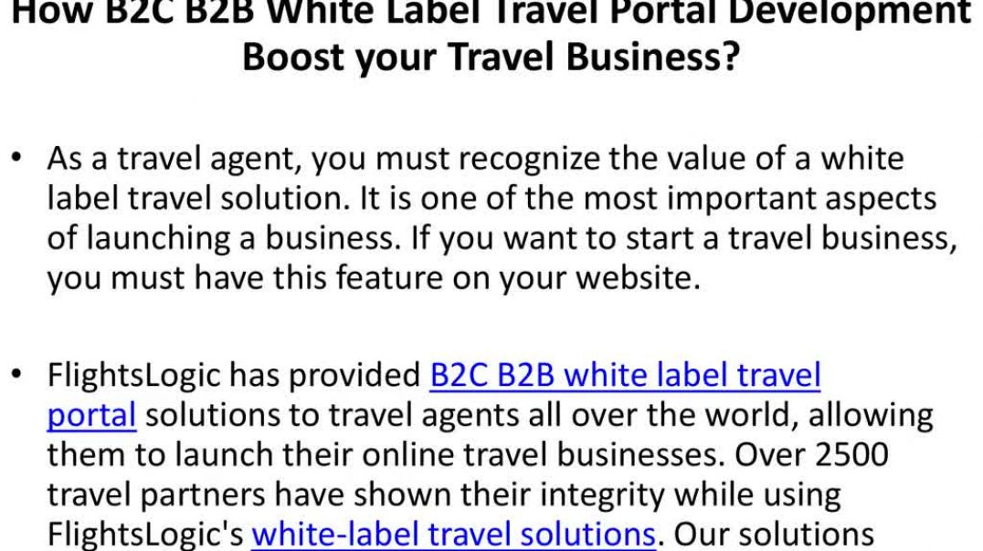 ⁣B2C B2B White Label Travel Portal