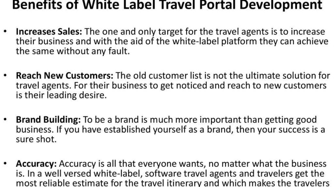 ⁣White Label Travel Portal Development