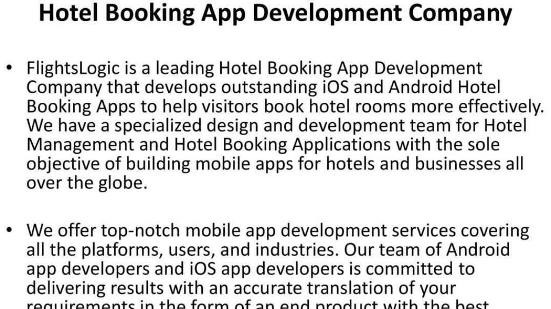 ⁣Hotel Booking App Development