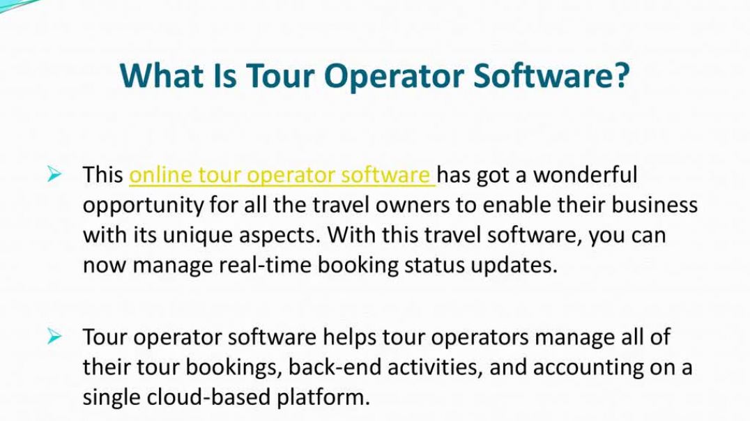 ⁣Tour Operator Software