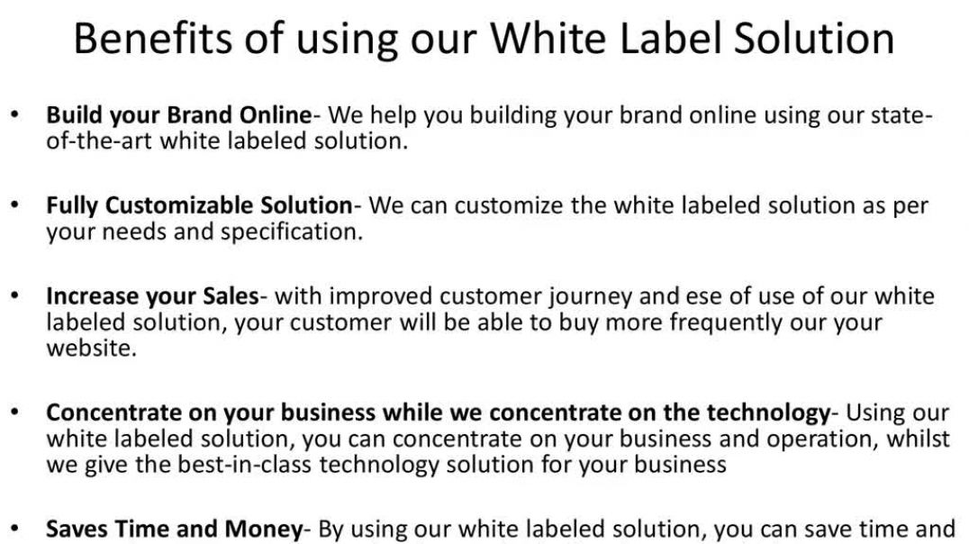 ⁣White Label Solution