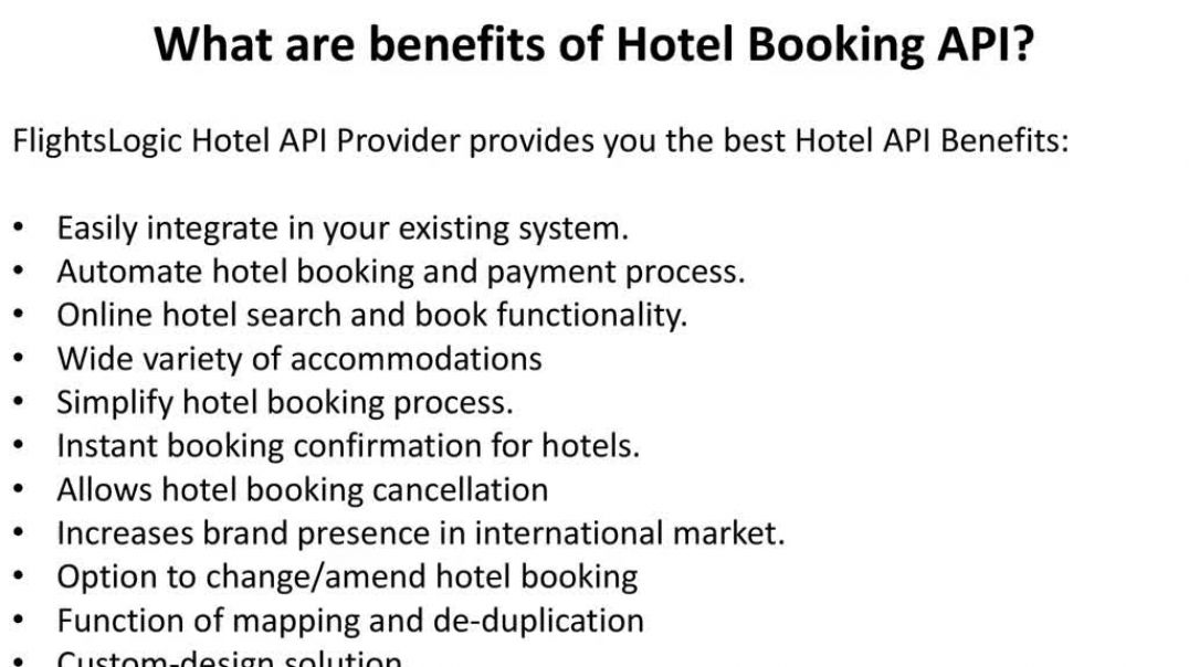 ⁣Hotel API