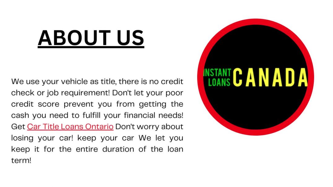 ⁣Car Title Loans Ontario are a Fast and Easy Way to Secure a Cash Loan