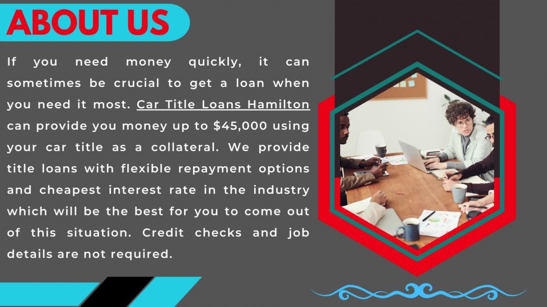 ⁣Apply here for Car Title Loans Hamilton without credit checks