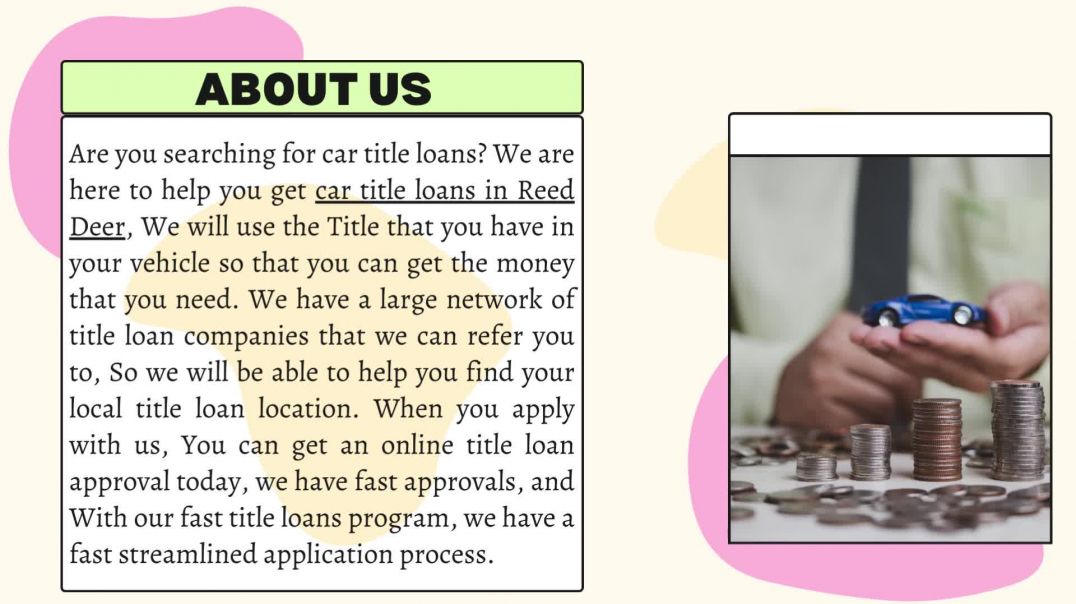 ⁣Need Cash Now! Get Fast Cash Today| Apply For Car Title Loan Red Deer