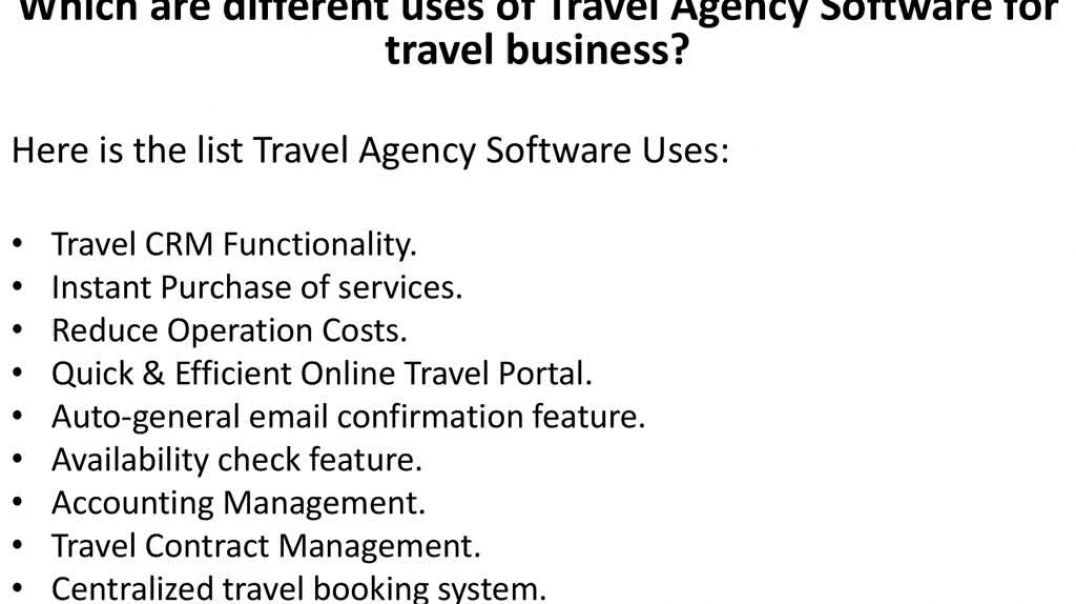 ⁣Travel Agency Software