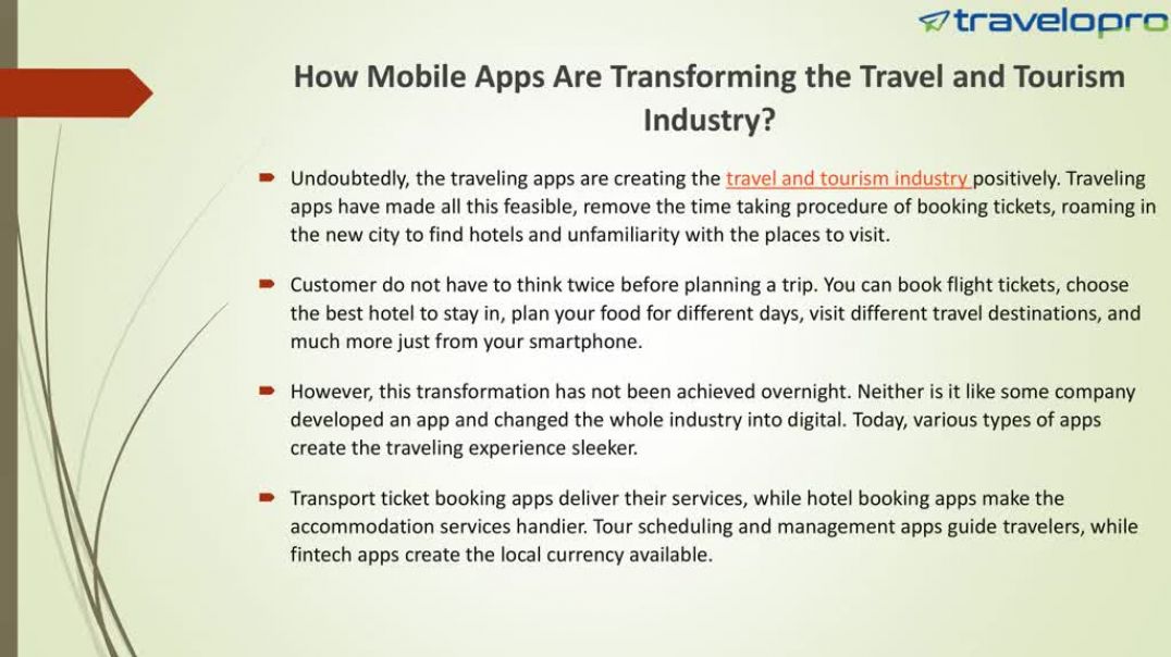 Travel Mobile App Development